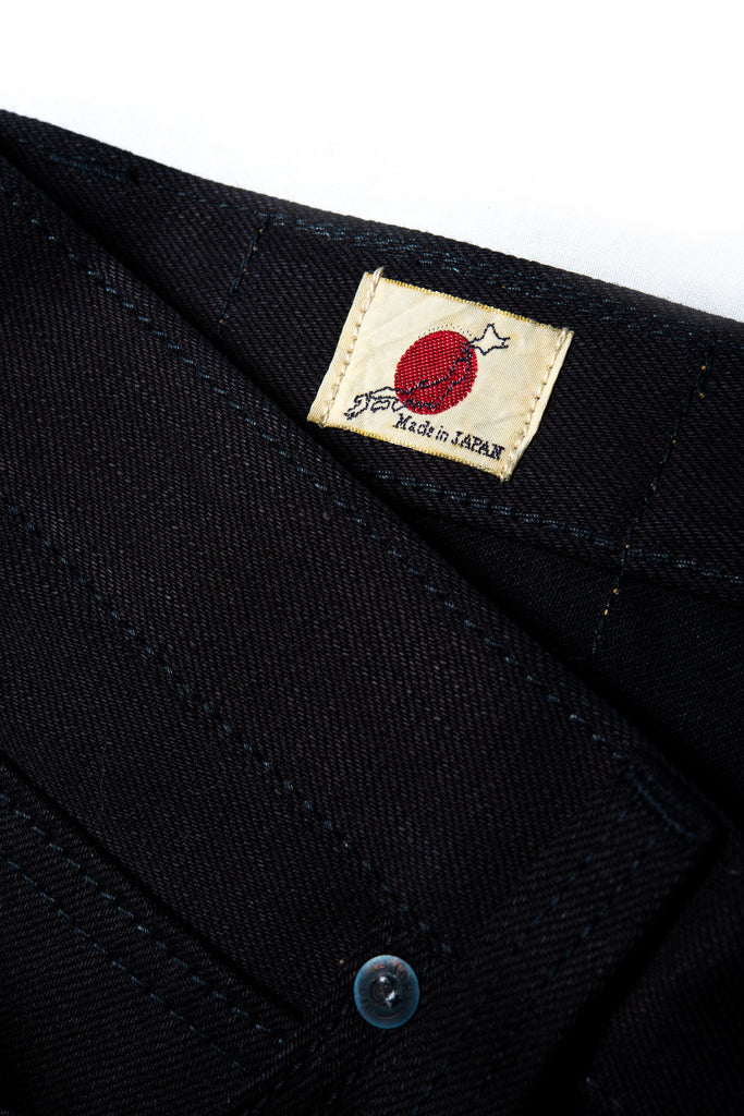 Big John Kuro2 Slim Balck Selvedge 100% Cotton Sanforized Sulfur Dyed Denim Jeans Made in Japan Japanese Patch