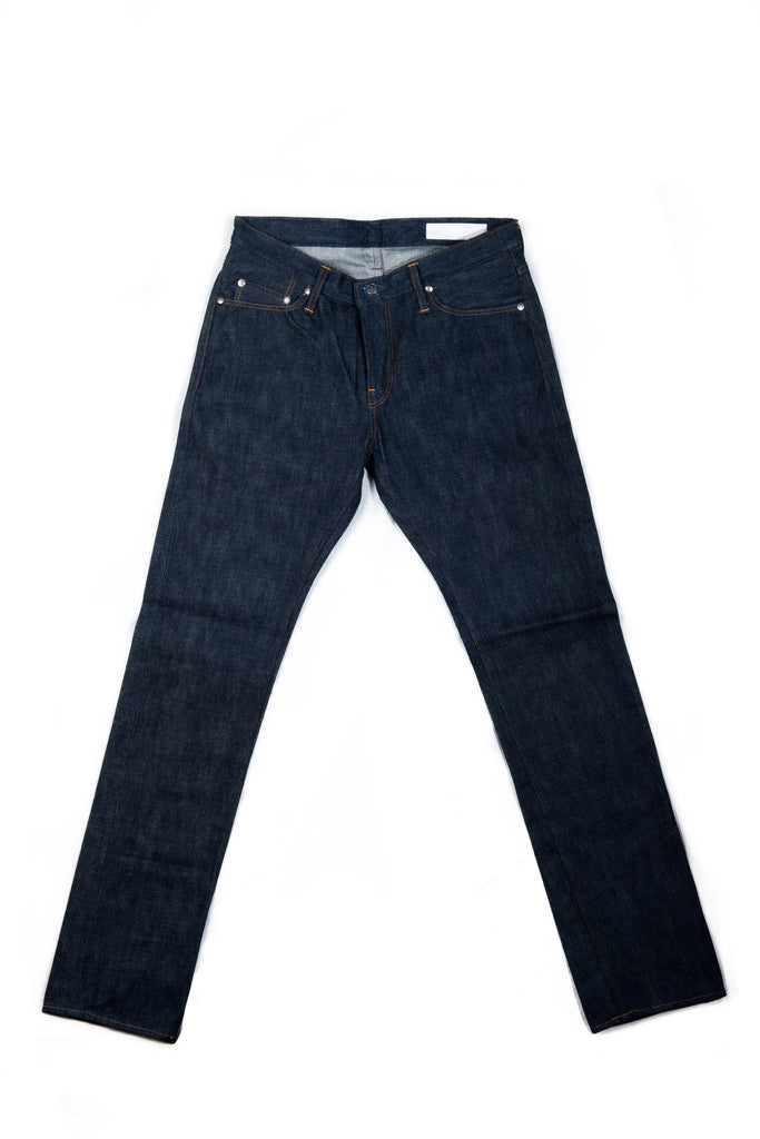 Big John Kuro2 Slim Balck Selvedge 100% Cotton Sanforized Sulfur Dyed Denim Jeans Made in Japan Front