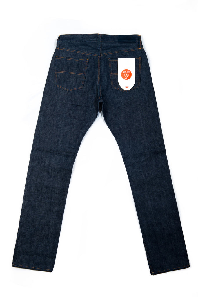 Big John Kuro2 Slim Balck Selvedge 100% Cotton Sanforized Sulfur Dyed Denim Jeans Made in Japan Back