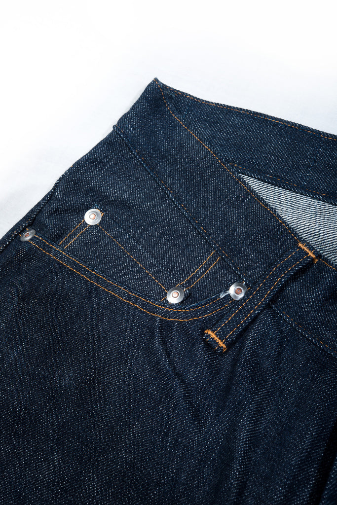 Big John Kuro2 Slim Balck Selvedge 100% Cotton Sanforized Sulfur Dyed Denim Jeans Made in Japan Coin Pocket