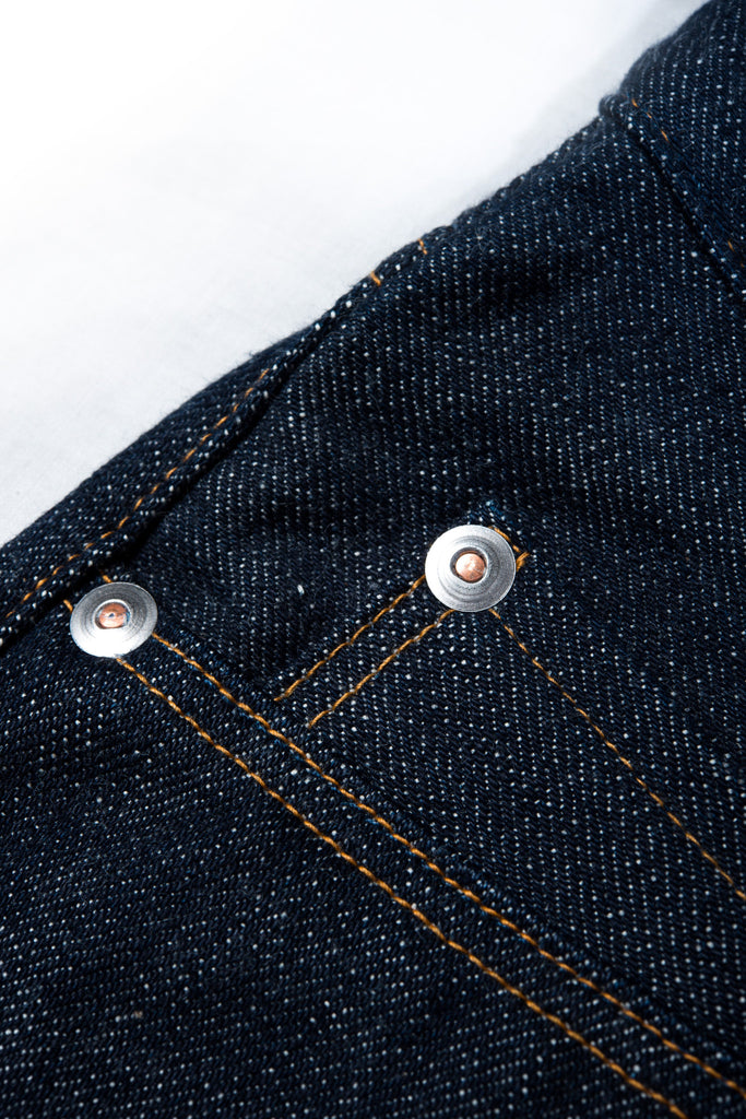 Big John Kuro2 Slim Balck Selvedge 100% Cotton Sanforized Sulfur Dyed Denim Jeans Made in Japan Rivetts