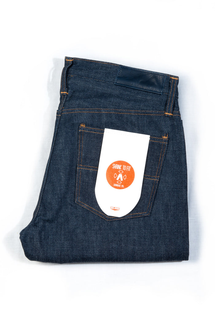 Big John RARE Slim Selvedge 100% Cotton 15.5 oz Unanforized Indigo Dyed Denim Jeans Made in Japan