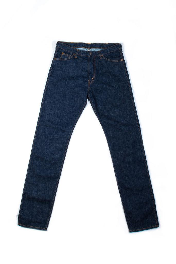  TCB Super Slim Orange 606 Raw 100% Cotton Unsanforized Indigo Dyed 13 oz Denim Jeans Made in Japan Front