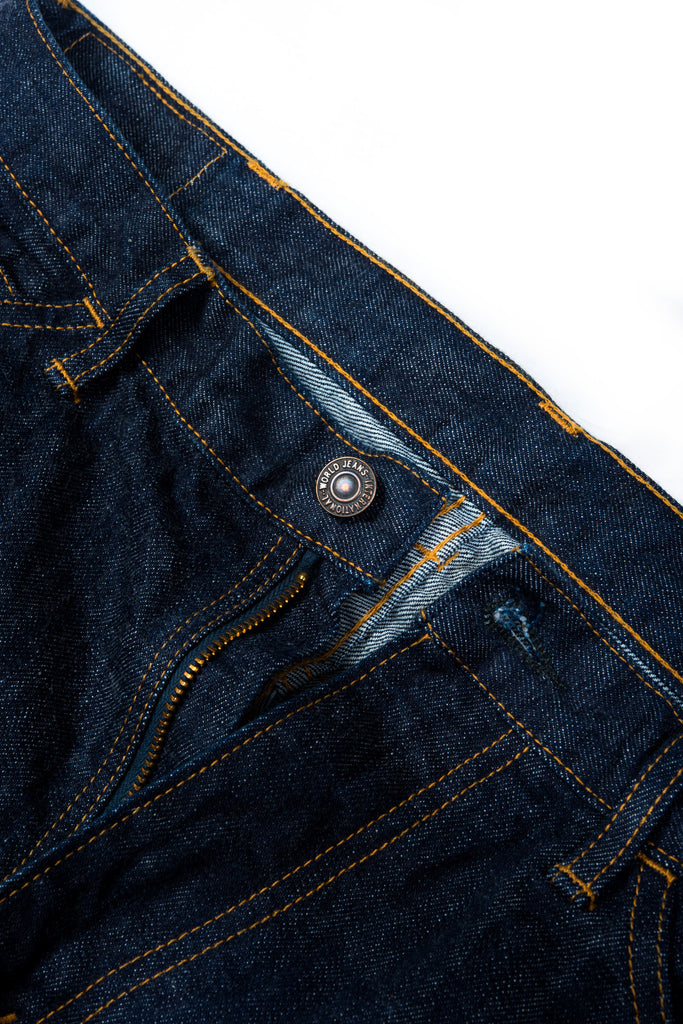 TCB Super Slim Orange 606 Raw 100% Cotton Unsanforized Indigo Dyed 13 oz Denim Jeans Made in Japan 42 Talon Zip Fly