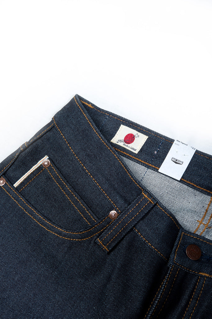 Big John Faux Slub Slim Selvedge 100% Cotton Sanforized Denim Jeans Made in Japan Coin Pocket