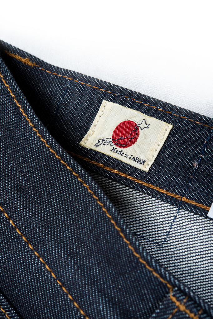 Big John Faux Slub Slim Selvedge 100% Cotton Sanforized Denim Jeans Made in Japan Waist Band