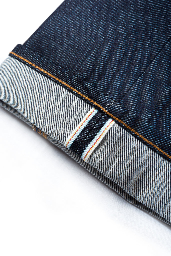 Big John Faux Slub Slim Selvedge 100% Cotton Sanforized Denim Jeans Made in Japan Hem