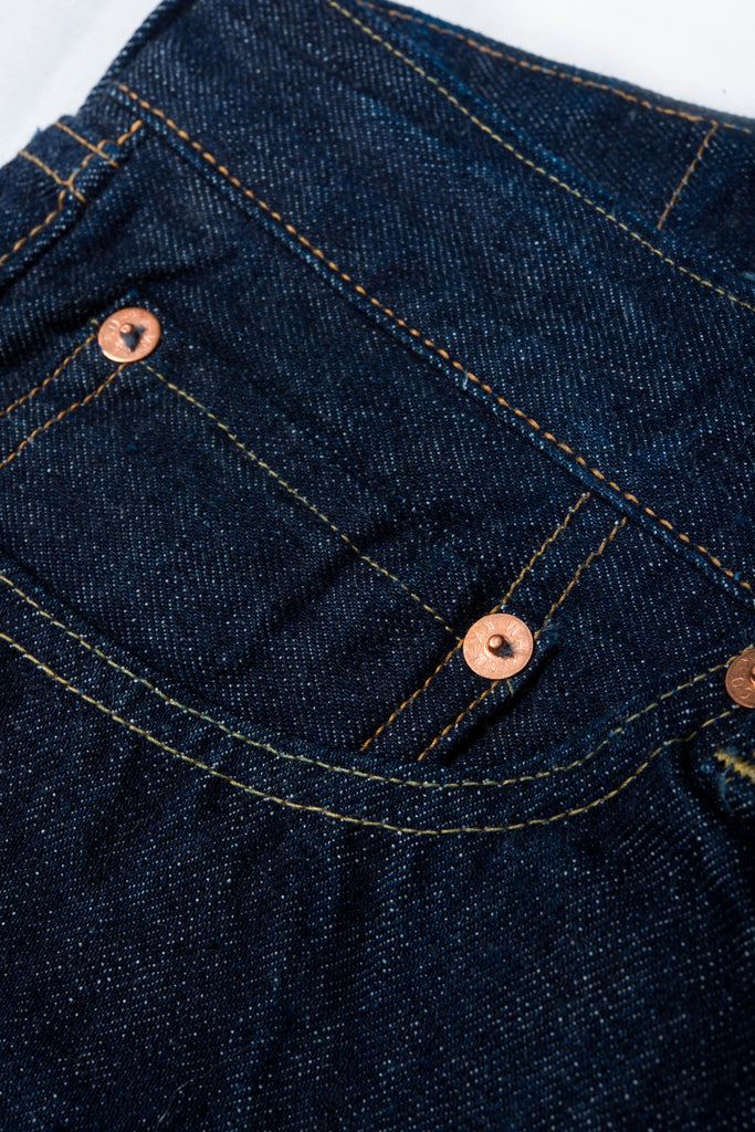 Dubbleworks Slim 332-OW Selvedge 100% Cotton 14.5 oz Sanforized Indigo Dyed Denim Jeans Made in Japan Coin Pocket