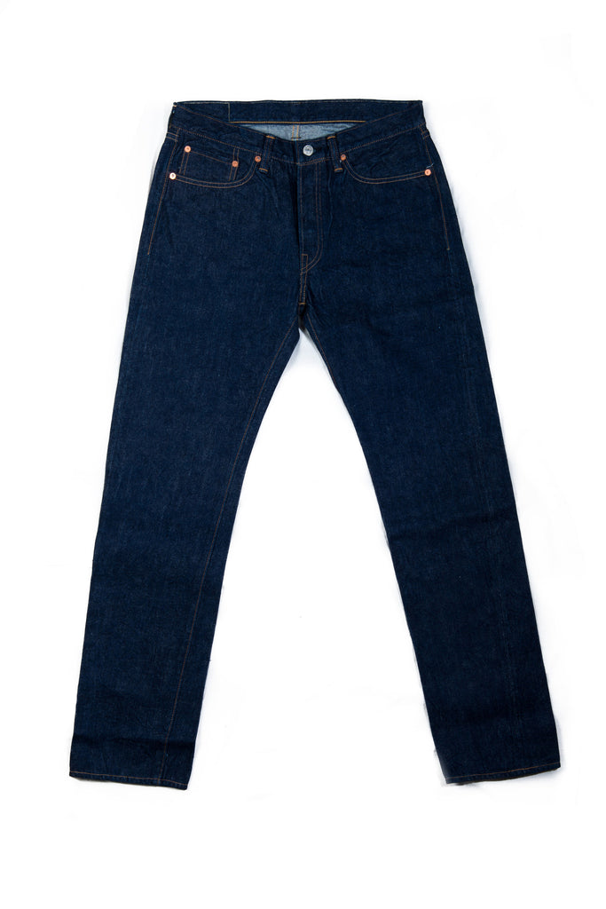 Dubbleworks Slim 332-OW Selvedge 100% Cotton 14.5 oz Sanforized Indigo Dyed Denim Jeans Made in Japan Front