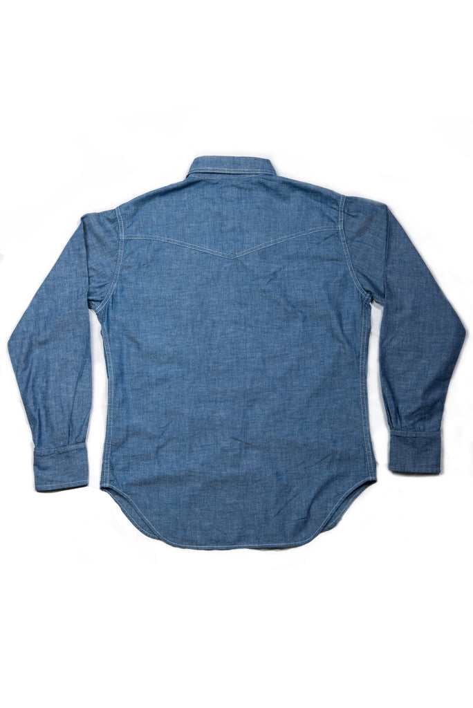  TCB Ranchman Chabray Western Shirt 100% Cotton 6.5 oz Made in Japan Back