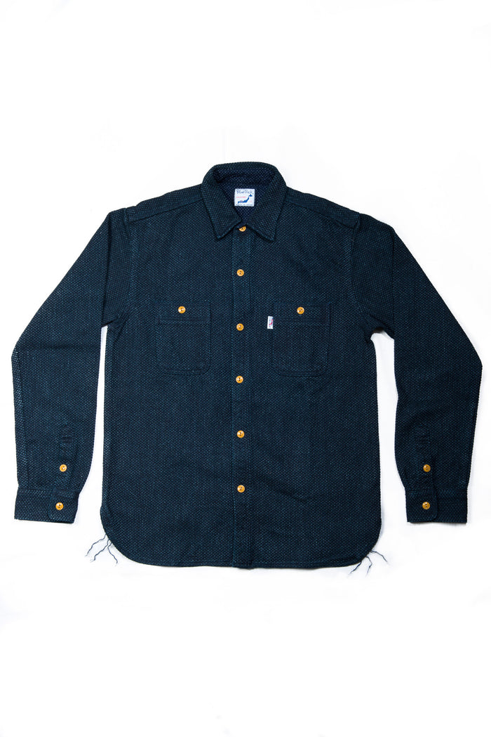 BLUE TRICK SASHIKO SHIRT