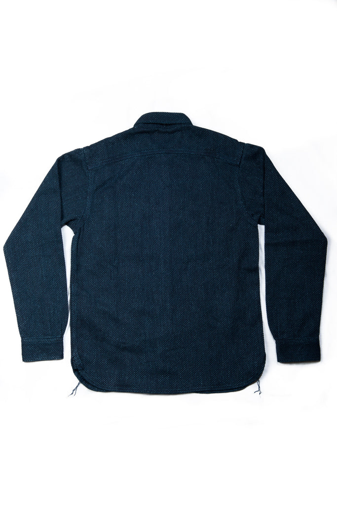 BLUE TRICK SASHIKO SHIRT | The Miyamoto Division