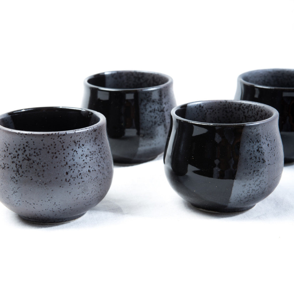Chokko Ceramic Pottery Sake Set Bottle 4 cups Made in Japan The Miyamoto Division