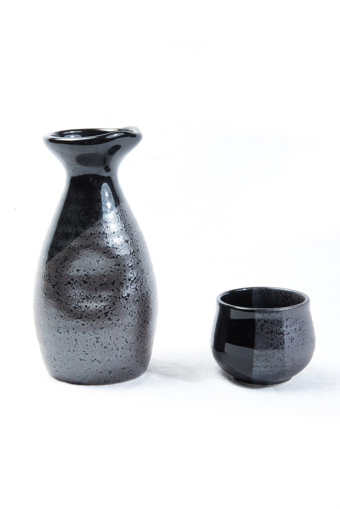Chokko Ceramic Pottery Sake Set Bottle 4 cups Made in Japan The Miyamoto Division