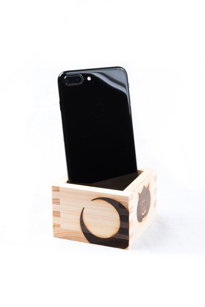 Kyo-Gen Kamon Maspeaker Sake Masu Cypress Wood Usagi Shoryu Hatoba Made in Japan Homeware The Miyamoto Division