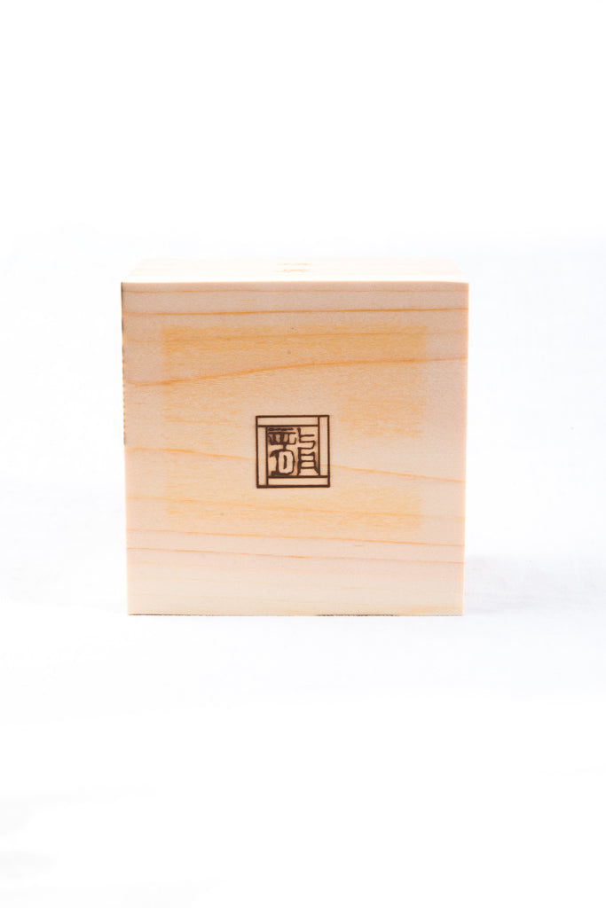 Kyo-Gen Kamon Maspeaker Sake Masu Cypress Wood Ikuji Made in Japan Homeware The Miyamoto Division